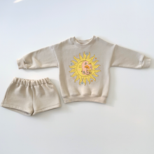 Load image into Gallery viewer, Mini Tan &quot;Celestial Sun Moon&quot; Shorty-Set
