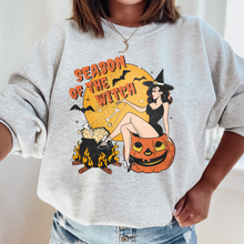 Load image into Gallery viewer, Adult Ash Grey &quot;Season of the Witch” Crewneck
