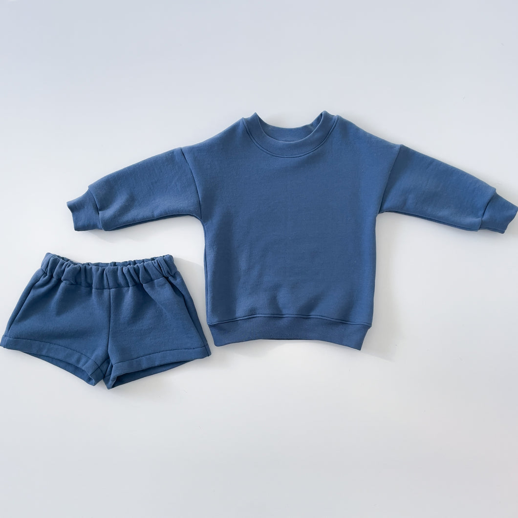 Mini Blue Shorty-Set plain or personalized