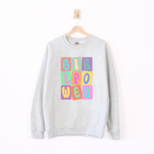 Load image into Gallery viewer, Adult Ash Grey &quot;Girl Power&quot; Crewneck
