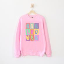 Load image into Gallery viewer, Adult Light Pink &quot;Girl Power&quot; Crewneck
