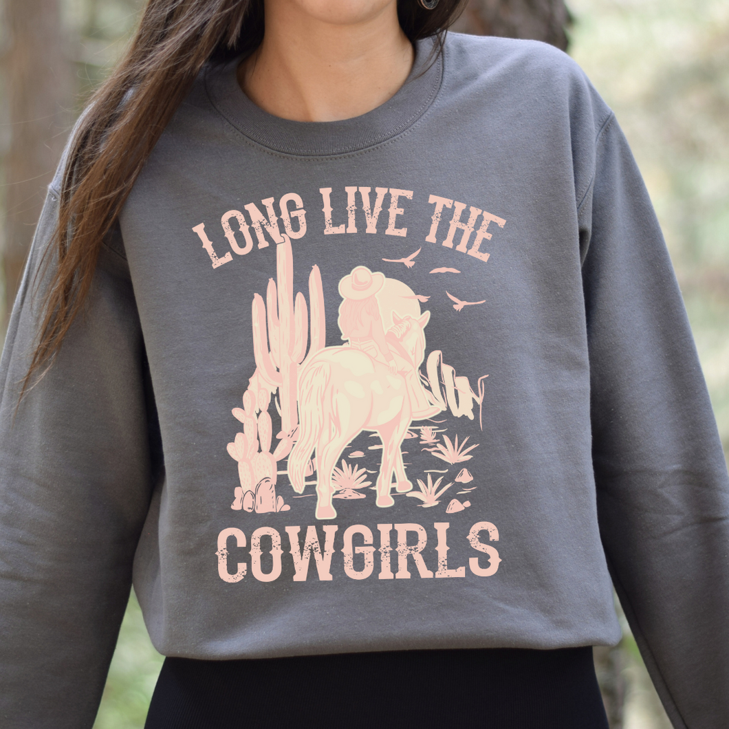 Adult Long Live The Cowgirls Crewneck